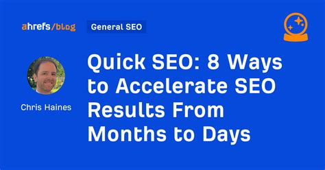 fastest seo results|Quick SEO: 8 Ways to Accelerate SEO Results From Months to .